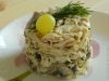 Грибной салат с курицей
